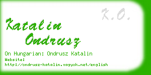 katalin ondrusz business card